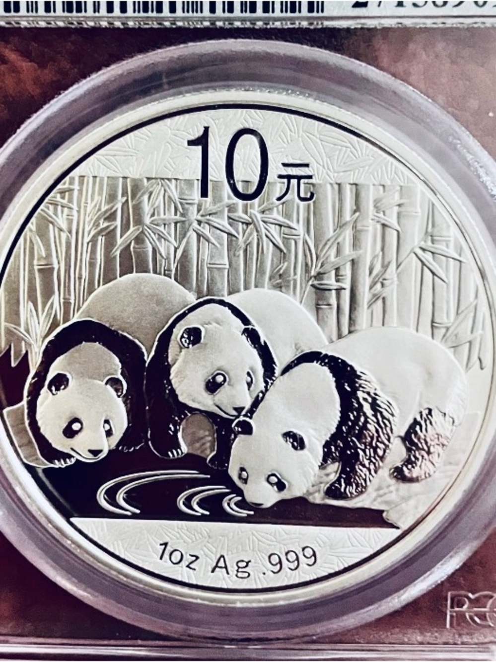 Silver Panda 1oz Proof Coin - White and Black